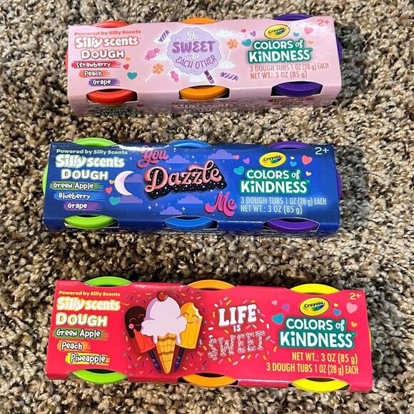 Crayola Three Packs of Colors of Kindness Silly Scent Dough-Nine Colors Total - Picture 1 of 8